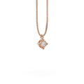 Girocollo punto luce "glamour" in oro rosa con diamante (ct 0,05)