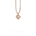 Girocollo punto luce "glamour" in oro rosa con diamante (ct 0,06)