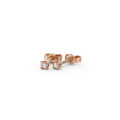 Orecchini punto luce "glamour" in oro rosa con diamanti (ct 0,03)