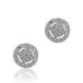 Orecchini tondi in oro bianco con diamanti