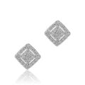 Orecchini rombi in oro bianco con diamanti