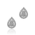 Orecchini goccine in oro bianco con diamanti