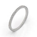 Fedina eternity in oro bianco con diamanti (ct 0,49)