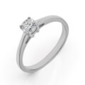 Anello solitario con diamante (ct 0,35)