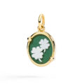 Charm Cammeo in oro giallo 9K e porcellana