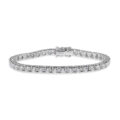Bracciale tennis in oro bianco con diamanti taglio brillante (ct 8,00)