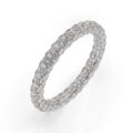 Eternity in oro bianco e diamanti incassati sui quattro lati (ct 2,63)