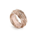 Filodellavita Classic 13 Fili in oro rosa 9 ct con diamanti