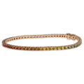 Tennis in oro rosa 18K con zaffiri rainbow (ct 4.43)