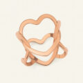 Anello fascia cuori in oro rosa 18K