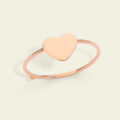 Anello cuore lastra oro rosa 18K