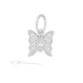 Ciondolo farfalla in oro bianco con diamanti (0,025 ct)