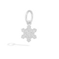 Ciondolo fiocco di neve in oro bianco con diamanti (0,025 ct)