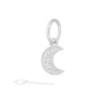 Ciondolo luna in oro bianco con diamanti (0,025 ct)