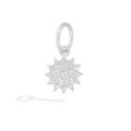 Ciondolo sole in oro bianco con diamanti (0,025 ct)