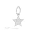 Ciondolo stella in oro bianco con diamanti (0,025 ct)