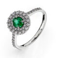 Anello in oro con smeraldo e diamanti