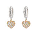 Orecchini in oro rosa e bianco con diamanti (ct 0,82)