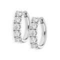 Orecchini ad anella in oro bianco con diamanti (0,50 ct)