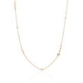 Collana lunga in oro rosa e diamanti - 70 cm