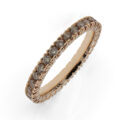 Anello eternelle in oro rosa con diamanti brown taglio brillante (ct 0,80)