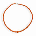 Collana di corallo mediterraneo degradè
