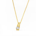 Girocollo in oro giallo con diamante lab grown (0,50 ct)