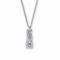 Collana Trilogy in oro bianco con diamanti Ct 0.77