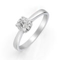 Solitario in oro bianco con diamante (ct 0,50)