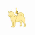 Ciondolo Akita personalizzabile in oro giallo