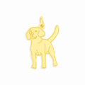 Ciondolo labrador personalizzabile in oro giallo