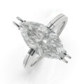 Anello solitario in oro bianco con diamante lab grown (3,00 ct)