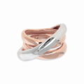 Anello intrecciato in argento e argento placcato rosa