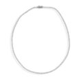 Girocollo tennis in oro bianco con diamanti (ct 3,50) - 42 cm