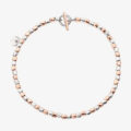 Bracciale mini granelli argento 925 e oro rosa 9K