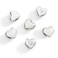 Set di 6 componenti Cuore in argento 925