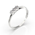 Trilogy in oro bianco con diamanti (ct 0,24)