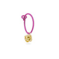 Mono-orecchino rosa hoop vernice