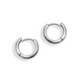 Orecchini ad anella in oro bianco - 11 mm