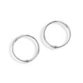Orecchini ad anella in oro bianco - 13,5 mm