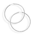 Orecchini ad anella in oro bianco - 43 mm