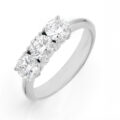 Anello trilogy in oro bianco con diamanti certificati (ct 1,50)
