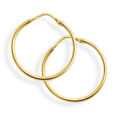 Orecchini ad anella in oro giallo - 37 mm