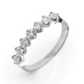 Fedina in oro bianco con diamanti (ct 0,70 ct)