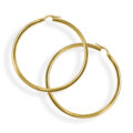 Orecchini ad anella "Gipsy" in oro giallo - 55 mm