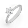 Solitario in oro bianco con diamante (ct 0,80) certificato IGI