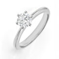 Solitario in oro bianco con diamante (ct 0,71) certificato IGI