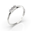 Trilogy in oro bianco con diamanti (ct 0,18)