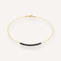 Bracciale "Nara" con diamanti neri taglio briolette