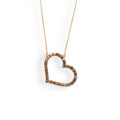 Girocollo cuore con diamanti brown (ct 0,75)